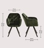 Ivory Elan Tufted Velvet Accent Chair in Green Colour