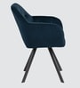 Ivory Elan Tufted Velvet Accent Chair in Royal Blue Colour