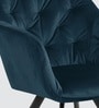 Ivory Elan Tufted Velvet Accent Chair in Royal Blue Colour