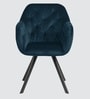 Ivory Elan Tufted Velvet Accent Chair in Royal Blue Colour