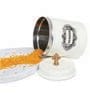 Ivory Finish Steel Storage Canisters Set of 2