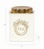 Ivory Finish Steel Storage Canisters Set of 2