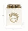 Ivory Finish Steel Storage Canisters Set of 2
