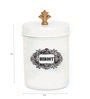 Ivory Finish Steel Storage Canisters Set of 2