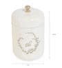 Ivory Finish Steel Storage Canisters Set of 2