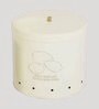Ivory Finish Steel Storage Canisters Set of 3