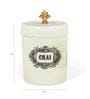 Ivory Finish Steel Storage Canisters Set of 2