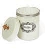 Ivory Finish Steel Storage Canisters Set of 2