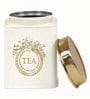 Ivory Finish Steel Storage Canisters Set of 2