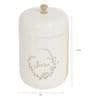 Ivory Finish Steel Storage Canisters Set of 2