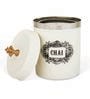 Ivory Finish Steel Storage Canisters Set of 2