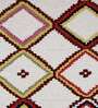Ivory Geometric Wool 4ft x 6ft Hand Tufted Carpet