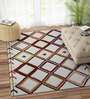 Ivory Geometric Wool 4ft x 6ft Hand Tufted Carpet