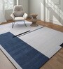 Ivory Geometric Wool 8 ft x 10 ft Hand knotted Carpet