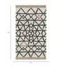 Ivory Geometric Wool 8 x 10 ft Flat Weave Dhurrie