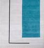 Ivory Geometric Wool 9 ft x 12 ft Hand knotted Carpet