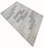 Ivory Geometric Wool And Cotton 7 X 5 Feet Hand Tufted Carpet