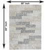 Ivory Geometric Wool And Cotton 7 X 5 Feet Hand Tufted Carpet