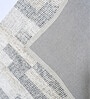 Ivory Geometric Wool And Cotton 7 X 5 Feet Hand Tufted Carpet