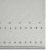 Ivory Geometric Wool And Cotton 8 X 5 Feet Hand Tufted Carpet