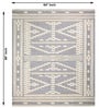 Ivory Geometric Wool And Cotton 8 X 5 Feet Hand Tufted Carpet