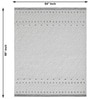 Ivory Geometric Wool And Cotton 8 X 5 Feet Hand Tufted Carpet