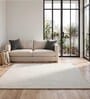 Ivory Geometric Wool And Cotton 5 X 8 Ft Hand Tufted Carpet