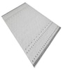 Ivory Geometric Wool And Cotton 8 X 5 Feet Hand Tufted Carpet