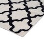 Ivory Geometrical Wool 5 ft X 8 ft Flat Weaves