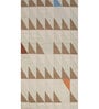 Ivory Geometrical Wool 5 ft X 8 ft Flat Weaves