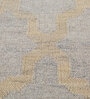 Ivory Geometrical Wool 5 ft X 8 ft Flat Weaves