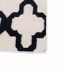 Ivory Geometrical Wool 5 ft X 8 ft Flat Weaves