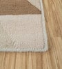 Ivory Geometrical Wool 5 ft X 8 ft Flat Weaves