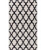 Ivory Geometrical Wool 5 ft X 8 ft Flat Weaves