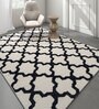 Ivory Geometrical Wool 5 ft X 8 ft Flat Weaves