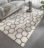 Ivory Geometrical Wool 5 ft X 8 ft Flat Weaves