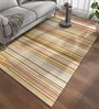 Ivory Geometrical Wool 6 ft X 9 ft Flat Weaves