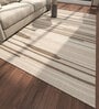 Ivory Geometrical Wool 6 ft X 9 ft Flat Weaves