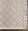 Ivory Geometrical Wool and Cotton 8 x 10 Feet Hand Woven Carpet