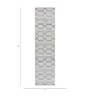 Ivory Geometrical Wool and Viscose 3 ft X 10 ft Flat Weaves Runner