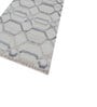 Ivory Geometrical Wool and Viscose 3 ft X 10 ft Flat Weaves Runner