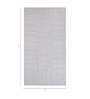 Ivory Geometrical Wool and Viscose 5 ft X 8 ft Flat Weaves