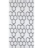Ivory Geometrical Wool and Viscose 5 ft X 8 ft Flat Weaves