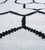 Ivory Geometrical Wool and Viscose 5 ft X 8 ft Flat Weaves