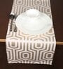 Ivory Hallway Damasc Cotton Jacquard (60 x 13) Table Runner