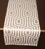 Ivory Hallway Damasc Cotton Jacquard (60 x 13) Table Runner