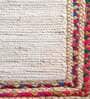 Ivory Jute 4 ft X 6 ft Hand Woven Dhurrie