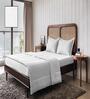 Ivory Microfiber Damask 150 GSM Double Bed Comforter
