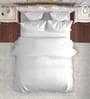 Ivory Microfiber Damask 150 GSM Double Bed Comforter