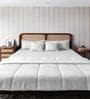 Ivory Microfiber Damask 150 GSM Double Bed Comforter